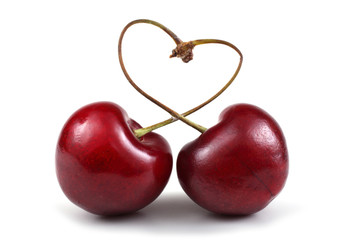 Cherry isolated on white background