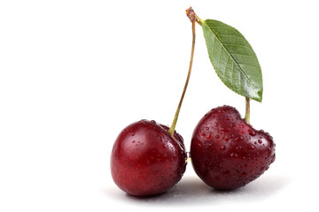 Cherry isolated on white background