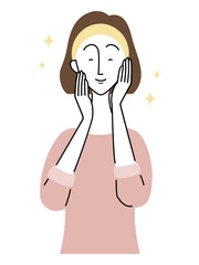 肌が綺麗な女性