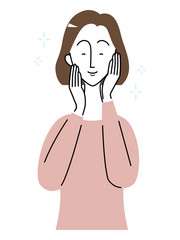 肌が綺麗な女性