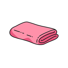 bath towel doodle icon, vector illustration