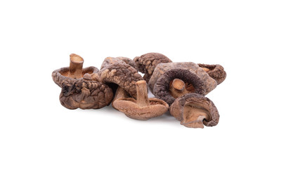 Dried Shiitake Mushroom isolated on white background