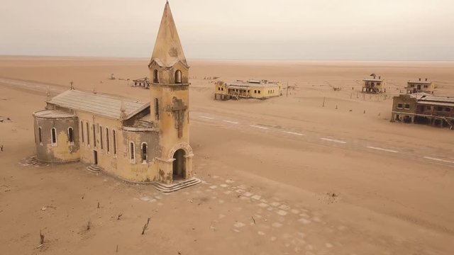 Aerial view of Ilha dos Tigres, Angola