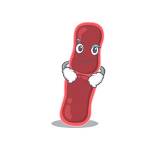 A mascot design of bacillus bacteria having confident gesture