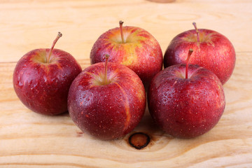 Apples on table