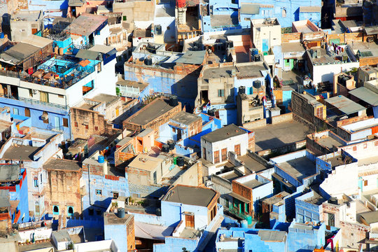 Full Frame Shot Of Blue City