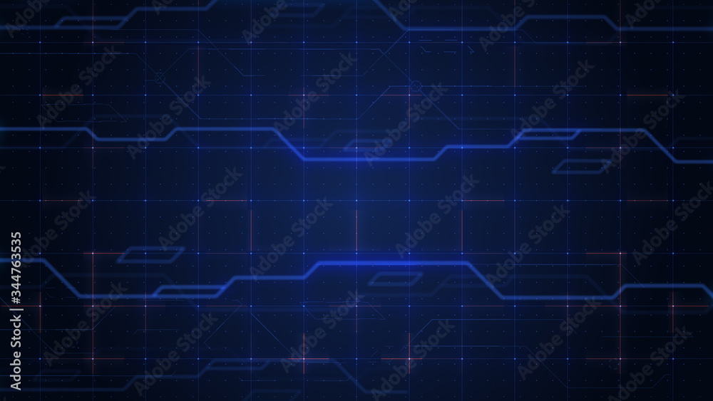 Poster abstract technology background Head-up display HUD graphic user interface circuit board modern style