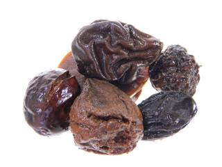 dried fruits isolated on white background