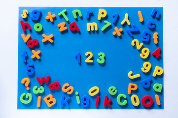Colorful magnetic child numbers 1 2 3