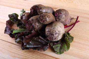 Beets on table