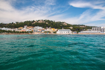 Fototapeta premium panoramic view of Lido Conchiglie, a village near Santa Maria al Bagno, Salento, south Italy