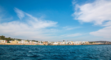 panoramic view of Santa Maria al Bagno, a village near ionian sea, Apulia, Salento, Italy