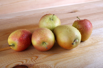 Apples on table