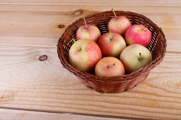 Apples on table