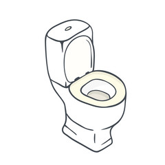 toilet bowl in the toilet - cartoon toilet bowl