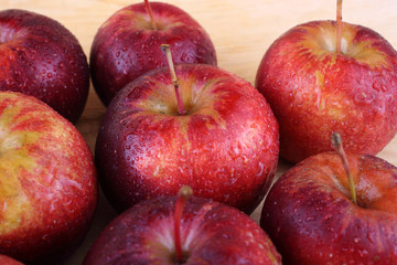 Apples on table