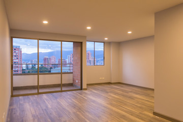 empty room with windows