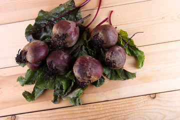 Beets on table