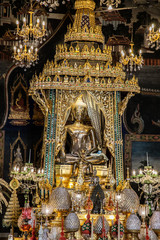 interior view of Wat Pathum Wanaram Temple in Bangkok, Thailand