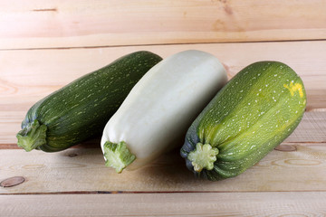 Squashes on table