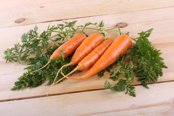 Carrots on table