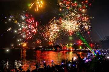 Fototapeten Bali New Year's Eve Fireworks in Bali  © Mitsuru Kumazawa