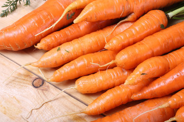 Carrotss on table