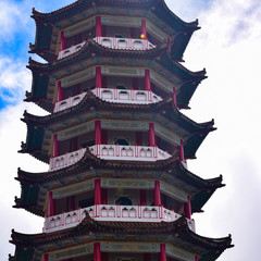 The Chin Swee Caves Temple is a Taoist temple in Genting Highlands, Pahang, Malaysia, scenery from...