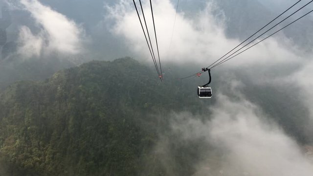 Cable car to Fansipan mountain,  Sa Pa, Vietnam