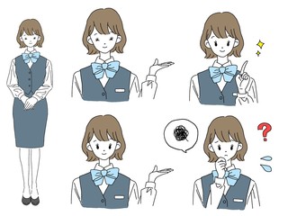 女性 OL セットイラスト4