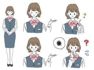 女性 OL セットイラスト3