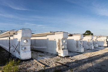 Pre-fabricated concreate beams for construction of mass rail transit line