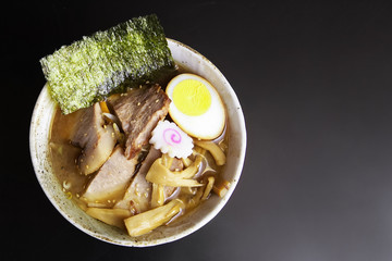 ramen with egg&roasted pork fillet