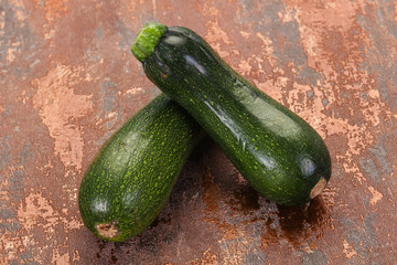 Raw ripe zucchini