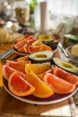 NMarrocan breakfest with fresh citric fruits