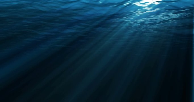 Realistic underwater ocean waves with light