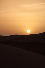 Fototapeta premium Sunset in Sahara desert, Morocco