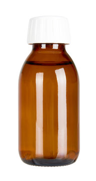Medical glass bottle, syrup.