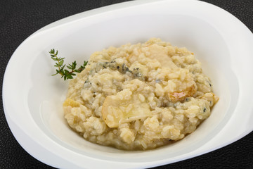 Risotto with pear and gorgonzola