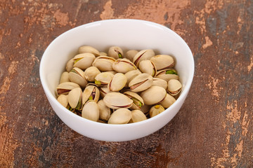 Pistachio nuts heap