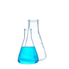 The glass bulb. Chemical flask. Chemical vessels. Glassware.