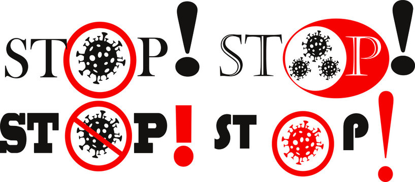 Lockdown Pandemic stop Novel Coronavirus outbreak covid-19 2019-nCoV symptoms in Wuhan China Travel corona Europe warning and quarantine with mouth cap mask Vector mouthcap protect icon Lock down sign