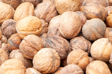 walnuts background. healthy food concept
