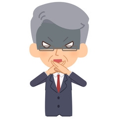 怒りながらダメ出しをする会社員