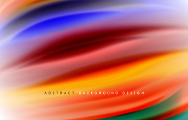 Abstract background - fluid color gradient waves, with dynamic motion line effect. Vector Illustration For Wallpaper, Banner, Background, Card, Book Illustration, landing page