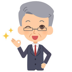 OKを出す会社員