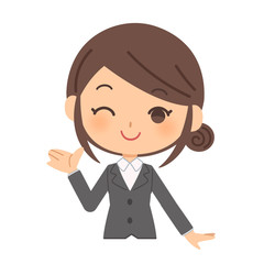 説明する会社員