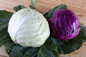 Cabbage on table