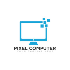 Computer Logo Icon Design Vector