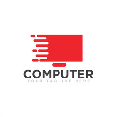 Computer Logo Icon Design Vector